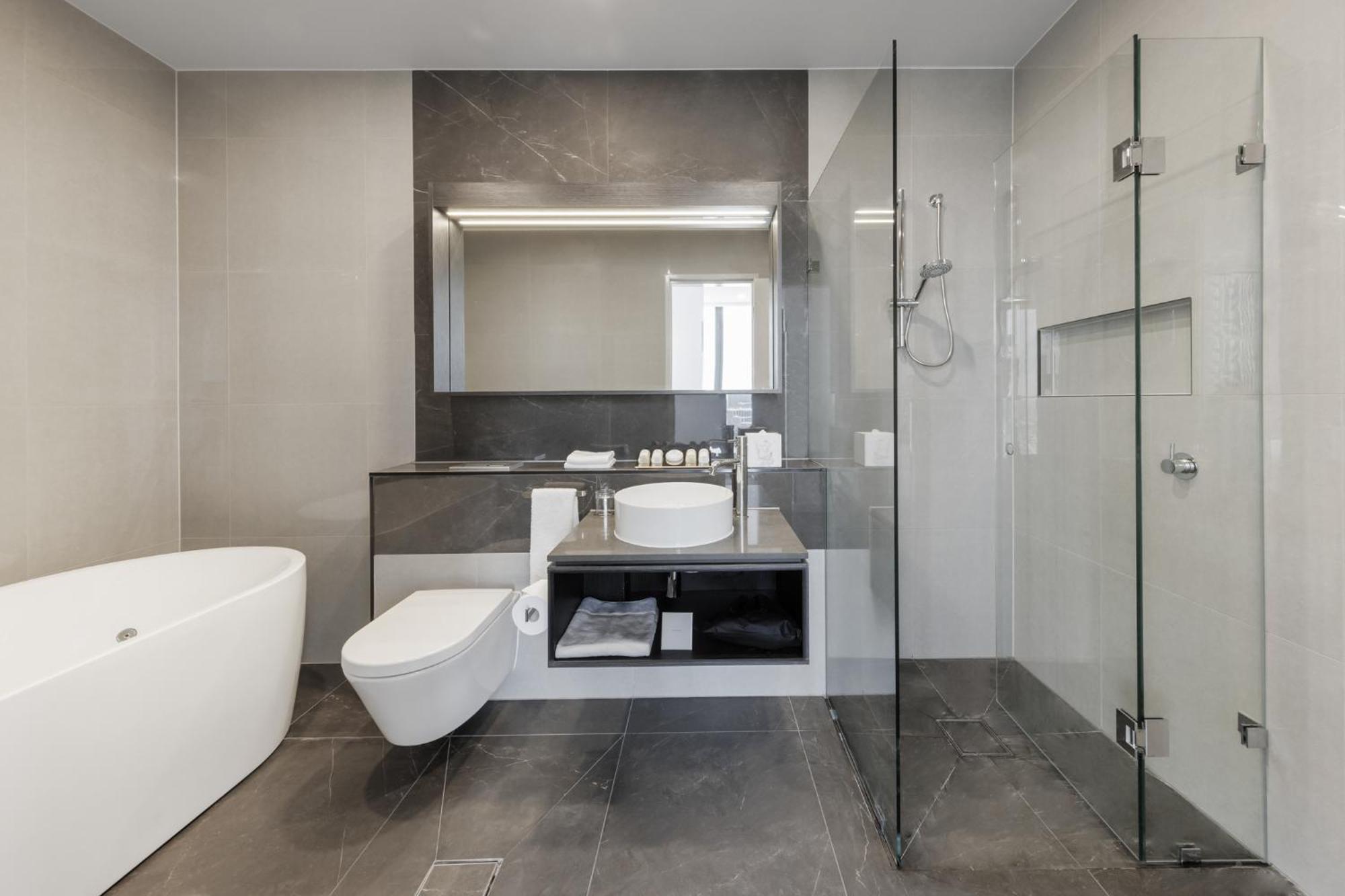 Meriton Suites เมลเบิร์น ภายนอก รูปภาพ Bathroom